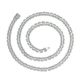 Zircon necklace rock sugar ladder cubic zirconia tennis chain