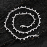 Zircon necklace Mixed flower-shaped zircon necklace