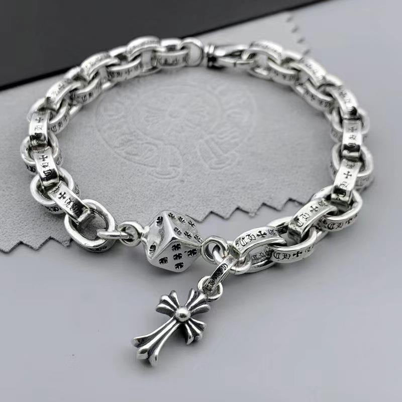 Chrome Heart Bracelet Dice Pendant Chain
