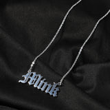 Jewelry 925 Silver Letter DIY Font Name Pendant Necklace Couple