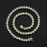 Zircon necklace with tennis chain