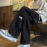 Unisex Jeans American Wide Leg Pants Loose Straight
