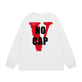 Vlone Sweatshirts Autumn and Winter Big V Letter Round
