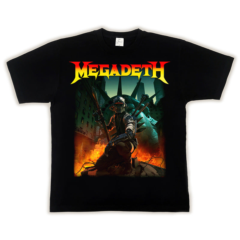 Rock Band T Shirt Summer Short-Sleeved T-shirt Men's Top