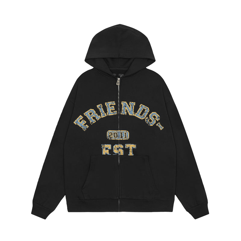Vlone Hoodie autumn and winter creative big V letter