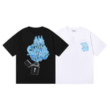 Trapstar T Shirts Trapstar Lighter Flame Print Casual Short Sleeve T-Shirt