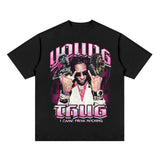 Hip Hop Rapper T Shirt Short Sleeved T-shirt European and American High Street Fashion Brand Top