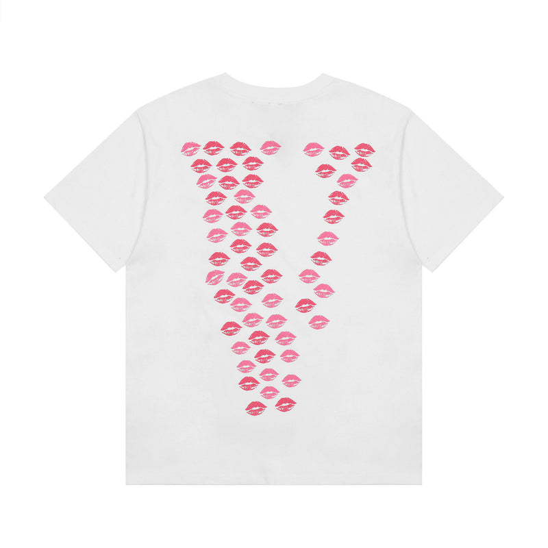 Vlone T Shirt Spring Summer Red Lip Pattern
