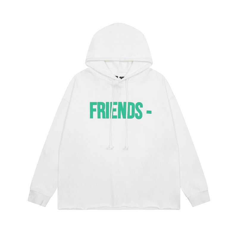 Vlone Hoodie autumn and winter green big V letter hooded sweater