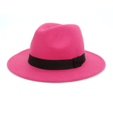 Walter White Fedora Fedora Hat Autumn and Winter Broad-Brimmed Hat Fashion Woolen Hat Men's and Women's Cashmere Felt Cap