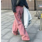 Unisex Jeans Spring and Autumn High Street Jeans Hip Hop Straight Pants Vintage