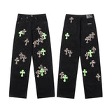 CHH Chrome Hearts Jeans Unisex Casual Loose Jeans