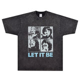 Rock Star T Shirt T-shirt Beatles Rock American Street Retro Loose Short Sleeve