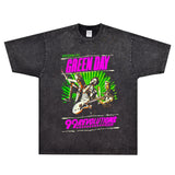 Rock Star T Shirt Green Day Band T-shirt Rock American Loose round Neck Print Vintage Short Sleeve