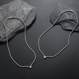Zircon necklace heart-shaped pendant tennis chain