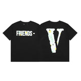 Vlone T Shirt Spring Summer Daisy Pattern Crew Neck