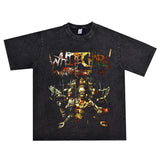 Rock Star T Shirt Whitechapel Rock Band Vintage Print Distressed T-shirt Loose