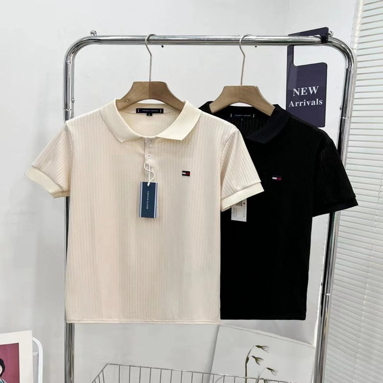 Tommy T Shirts Tommy Men's Summer Casual Short Sleeve Polo Shirt T-shirt