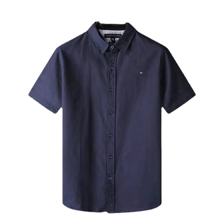 Tommy T Shirts Tommy Men's Shirt Short Sleeve Solid Color Casual Summer Shirt