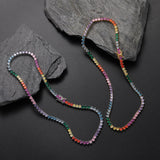 Zircon necklace colorful