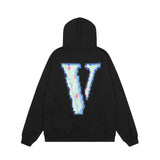 Vlone Hoodie autumn and winter mosaic big V letter pullover