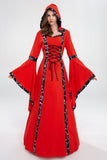 Vintage Empire Waist Dress Medieval Women's Halloween V-neck Slim Dress