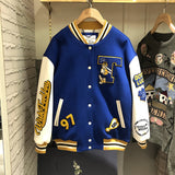 Unisex Baseball Jersey Embroidered Patchwork Baseball Jacket