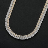 Zircon necklace rock sugar ladder cubic zirconia tennis chain