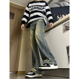 Unisex Jeans Vintage Vibe Washed Straight Pants Cleanfit