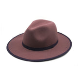 Walter White Hats Fedora Hat Simple Woolen Hat Flat Brim Wide Brim Soft Felt Cap