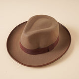 Walter White Fedora Autumn and Winter Men's Versatile Top Hat British Retro Outdoor Casual Fashion