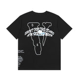 Vlone T Shirt Spring/Summer Pattern Crew Neck Short Sleeve