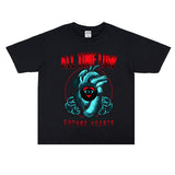 Rock Star T Shirt T-shirt Short Sleeve round Neck Loose Cotton round Neck