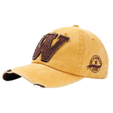 Walter White Hats Sun Hat Spring/Summer Sun Protection Hat W Letter Cap Distressed Peaked Cap Washed