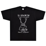 Rock Star T Shirt Kurt Cobain Daniel Johnston Hi How Are T-shirt Rock American Loose Short Sleeve