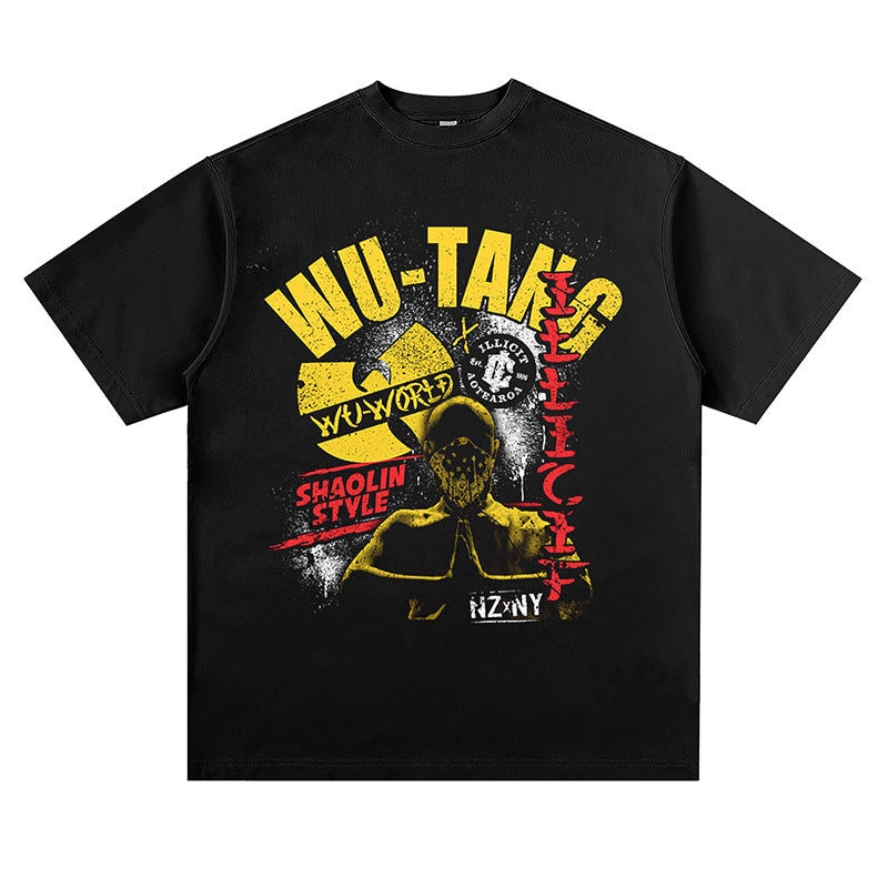 Hip Hop Rapper T Shirt Casual Loose Cartoon Short Sleeve
