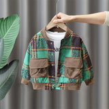 Boy Jacket Boy Shirt Coat Hooded Shirt Cool Handsome Baby Spring Clothing Top Fashion