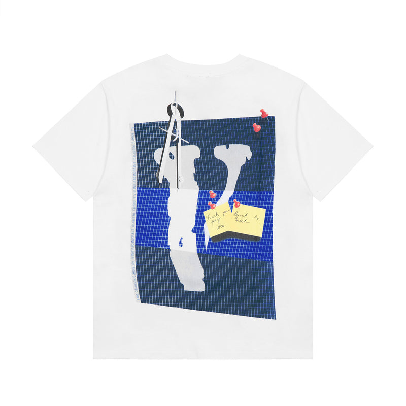 Vlone T Shirt Spring and Summer Pattern Big V Letter