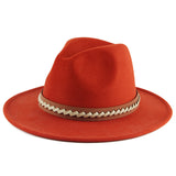 Walter White Fedora Men's and Women's Autumn and Winter Felt Hat Fur Felt Hat British Fashion Casual