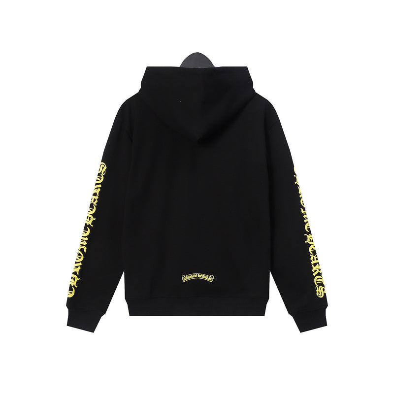 CHH Chrome Heart Hoodie CH Sanskrit Cross Print Casual Loose Casual Hooded Sweater
