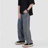 Unisex Jeans Vintage High Street Casual Straight