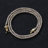 Zircon necklace copper micro-zircon single-row chain