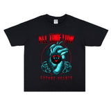 Rock Star T Shirt T-shirt Short Sleeve round Neck Loose Cotton round Neck