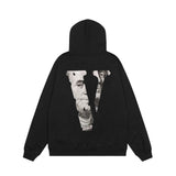 Vlone Hoodie Fall/Winter Dollar Big V Letter Hooded