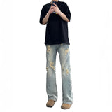 Unisex Jeans Retro Ripped Jeans Men