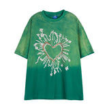 After Prom Shirt American Retro Love Loose Short Sleeve T-shirt Men's Half Sleeve Shirt Top