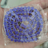 Zircon necklace synthetic colored treasure tennis chain