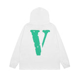 Vlone Hoodie Green Big V Hooded