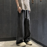 Unisex Jeans Washed Old Jeans Loose Casual Pants