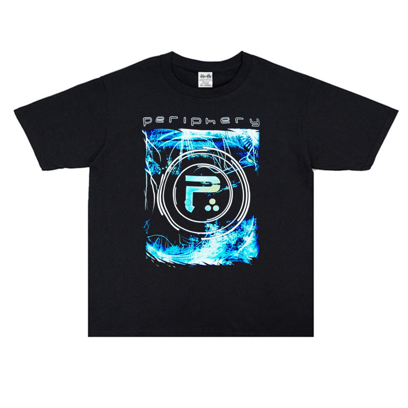 Rock Star T Shirt Periphery Band Printed T-shirt Short Sleeve Loose Men and Women